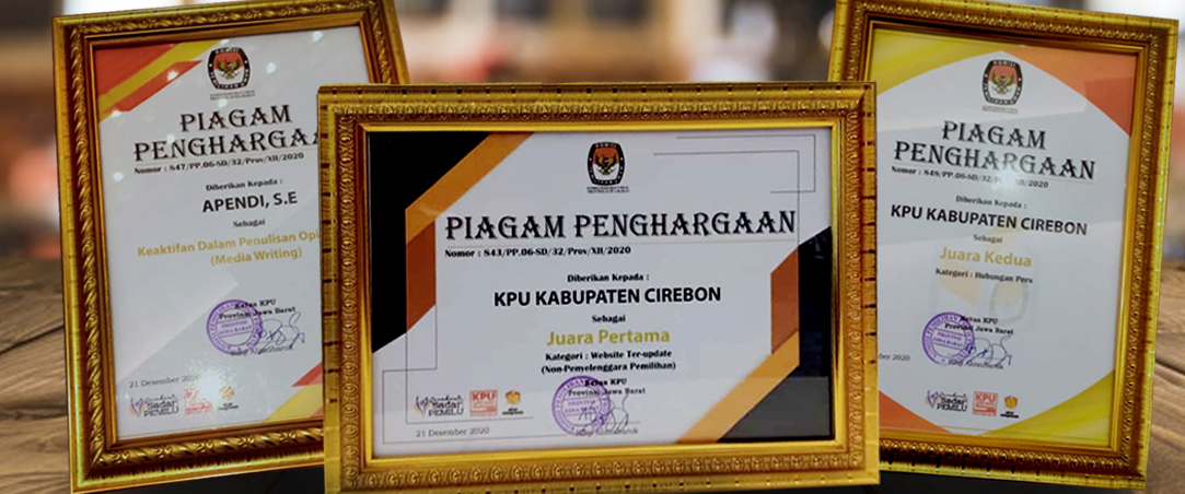 Piagam Penghargaan dari KPU Provinsi Jawa Barat